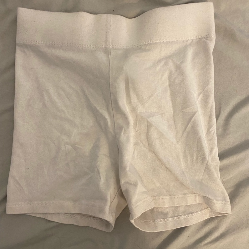 White Biker shorts